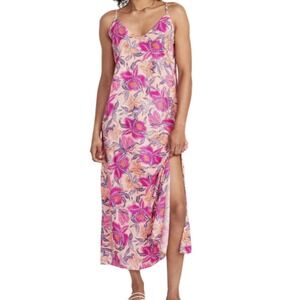 Old Navy Floral Slip Maxi Dress Womens Large Tropical Boho Cottagecore Artsy